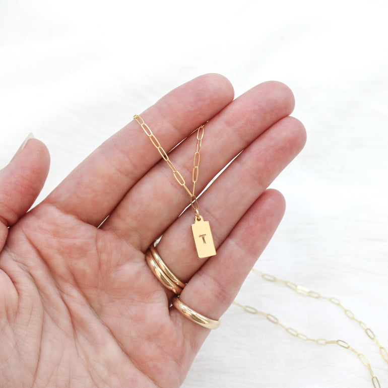 Initial Necklace Jewelry For Confirmation Gift APSVO Gold Initial